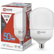 Лампа светодиодная высокомощная LED-HP-PRO 50Вт цилиндр 6500К холод. бел. E27 4750лм 230В с адаптером E40 IN HOME 4690612031125
