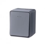 Выключатель 1-кл. ОП AtlasDesign PROFI IP54 10AX с подсветкой антрацит SE ATN544013