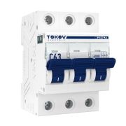 Выключатель автоматический модульный 3п C 63А 6кА PRIZMA TOKOV ELECTRIC TKE-PZ60-MCBI-3-63-C