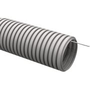 Труба гофрированная ПВХ d40мм с протяжкой сер. ELASTA (уп.15м) IEK CTG20-40-K41-015I