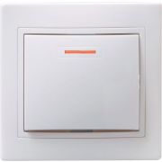 Выключатель 1-кл. СП Кварта 10А IP20 ВС10-1-1-КБ с индикацией бел. GENERICA EVK11-K01-10-DM
